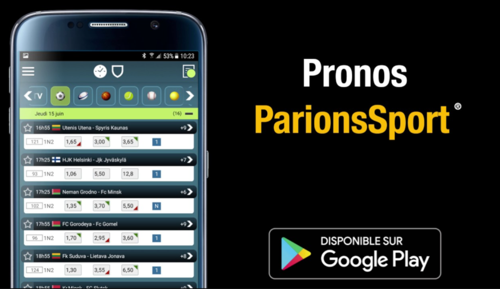 Telecharger Pronosoft Application ≻ Application Pronosoft Android ≻ iOS